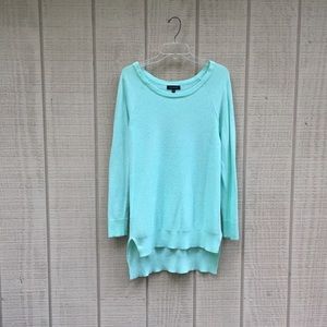 The Limited mint athleisure baseball sweater, L